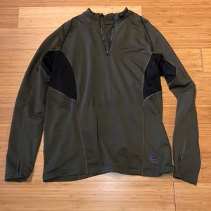 Nike Pro Hyperwarm Men’s 1/4 Zip Olive Pullover